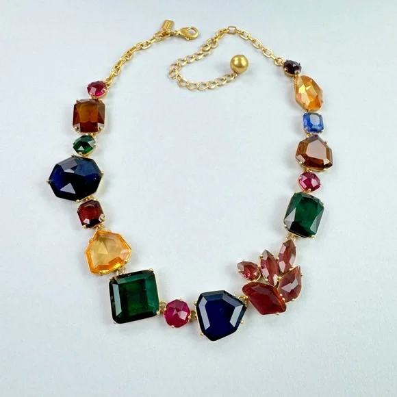 Kate Spade Perfectly Imperfect Stone Mixed Stone Crystal Necklace [RareVintage.] - Picture 3 of 15